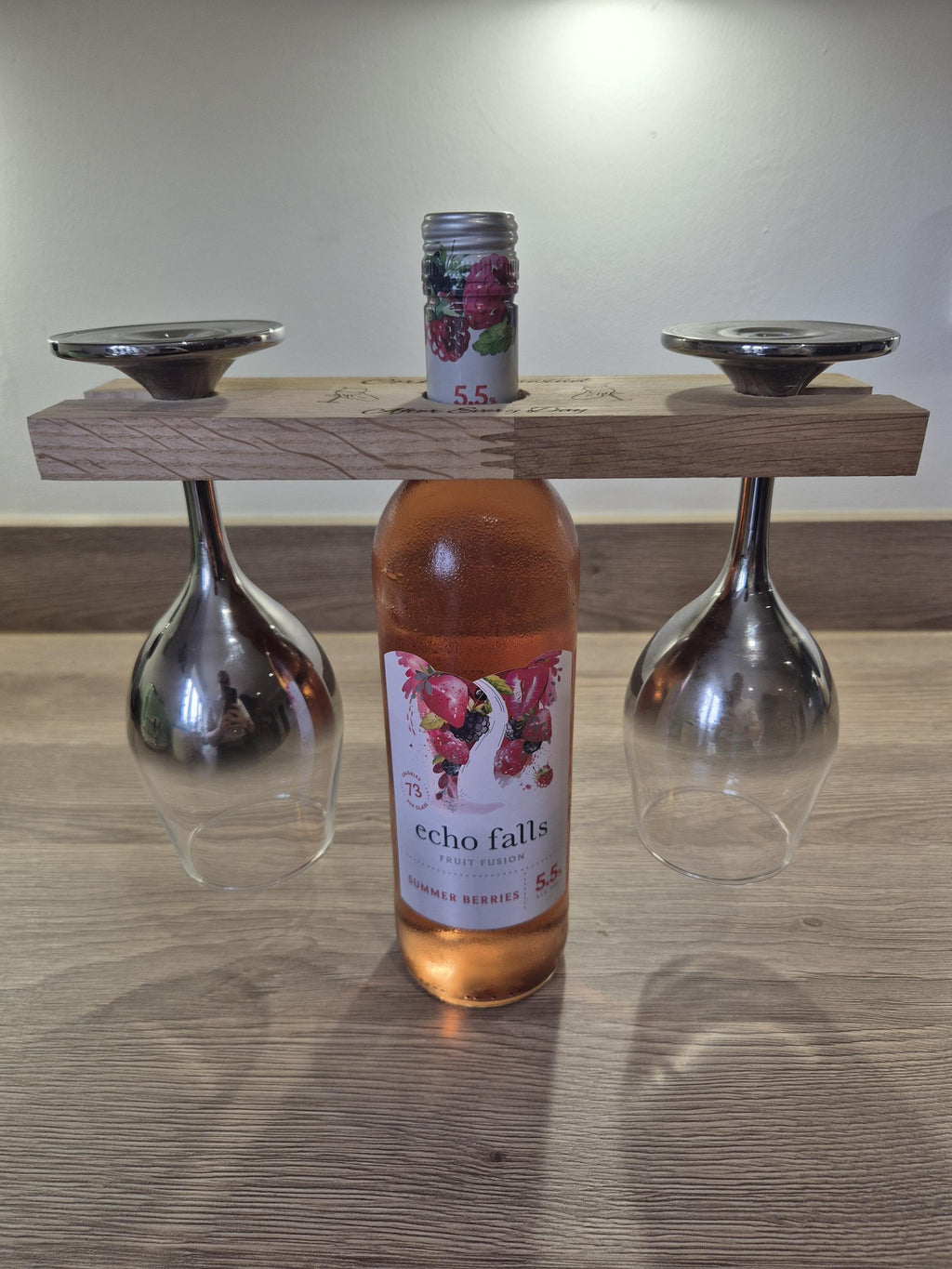 Personalised Wine & Glass Bottle Butler
