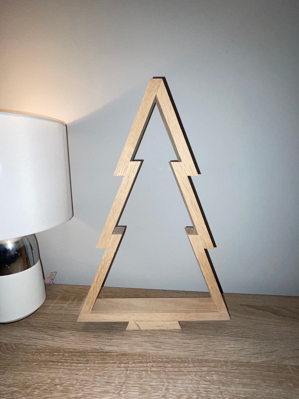 Oak Wooden Christmas Tree Decor