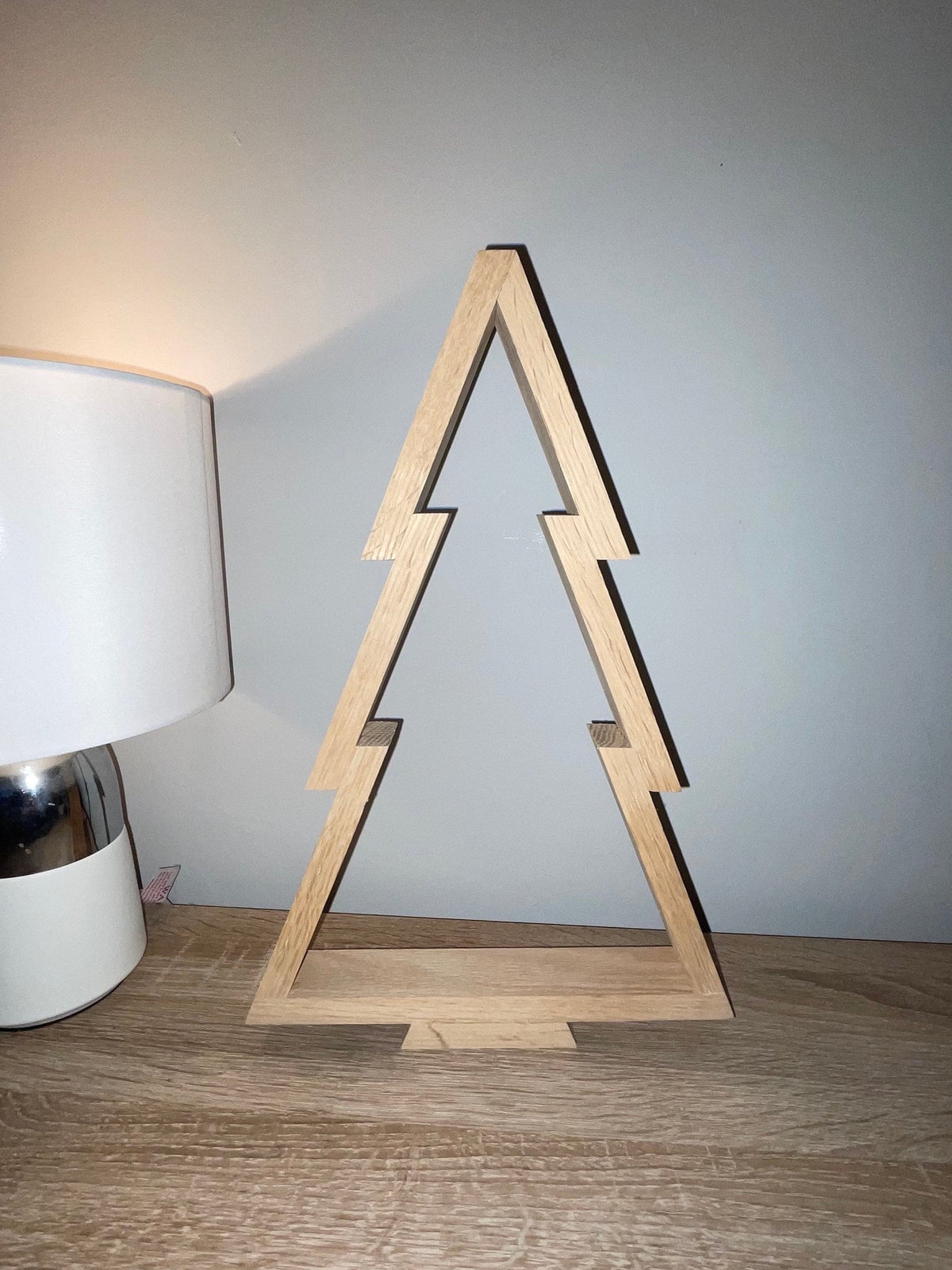 Oak Wooden Christmas Tree Decor