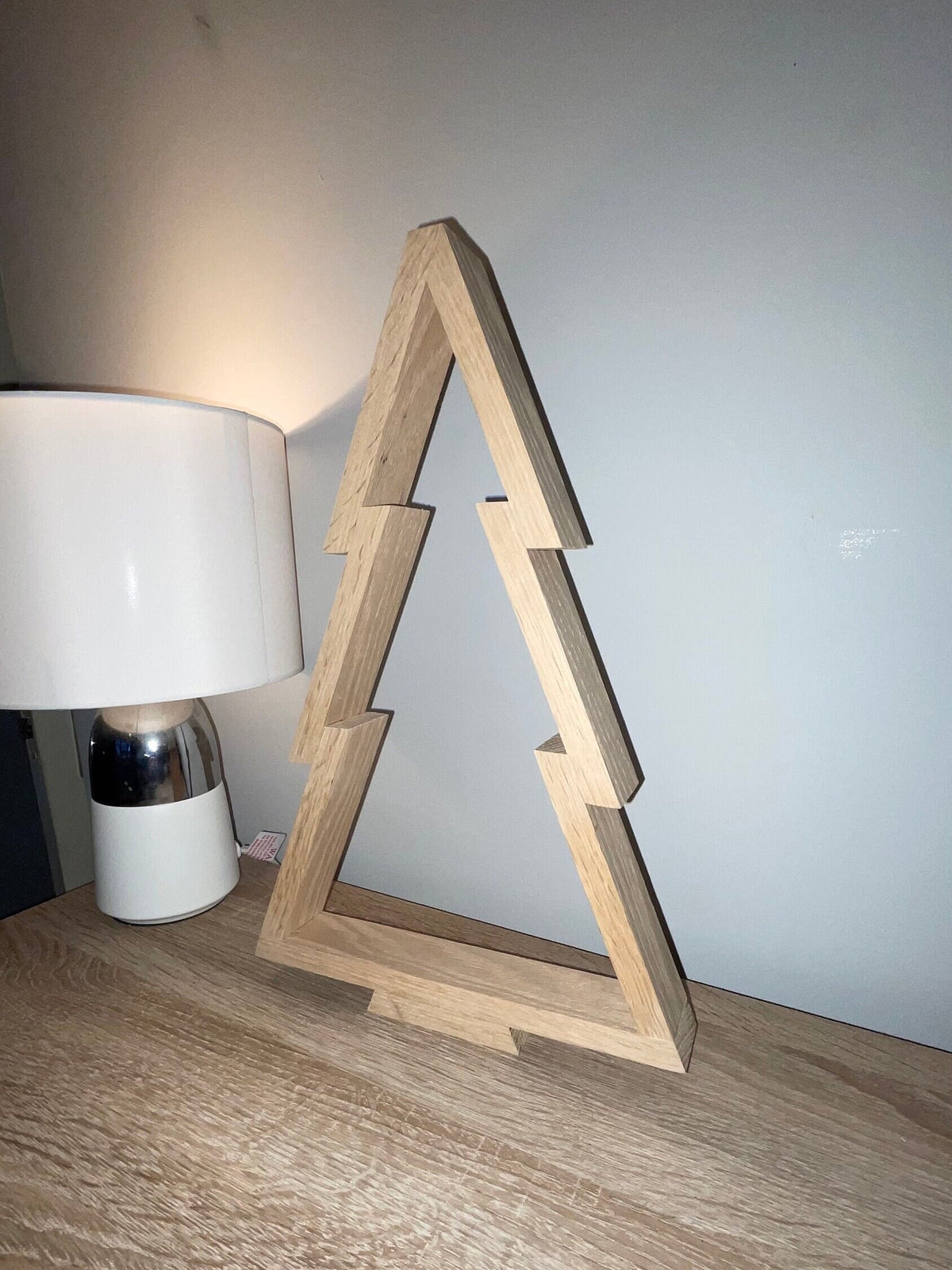 Oak Wooden Christmas Tree Decor