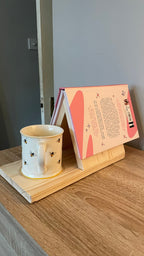 Bedside Book Stand with Cup Holder