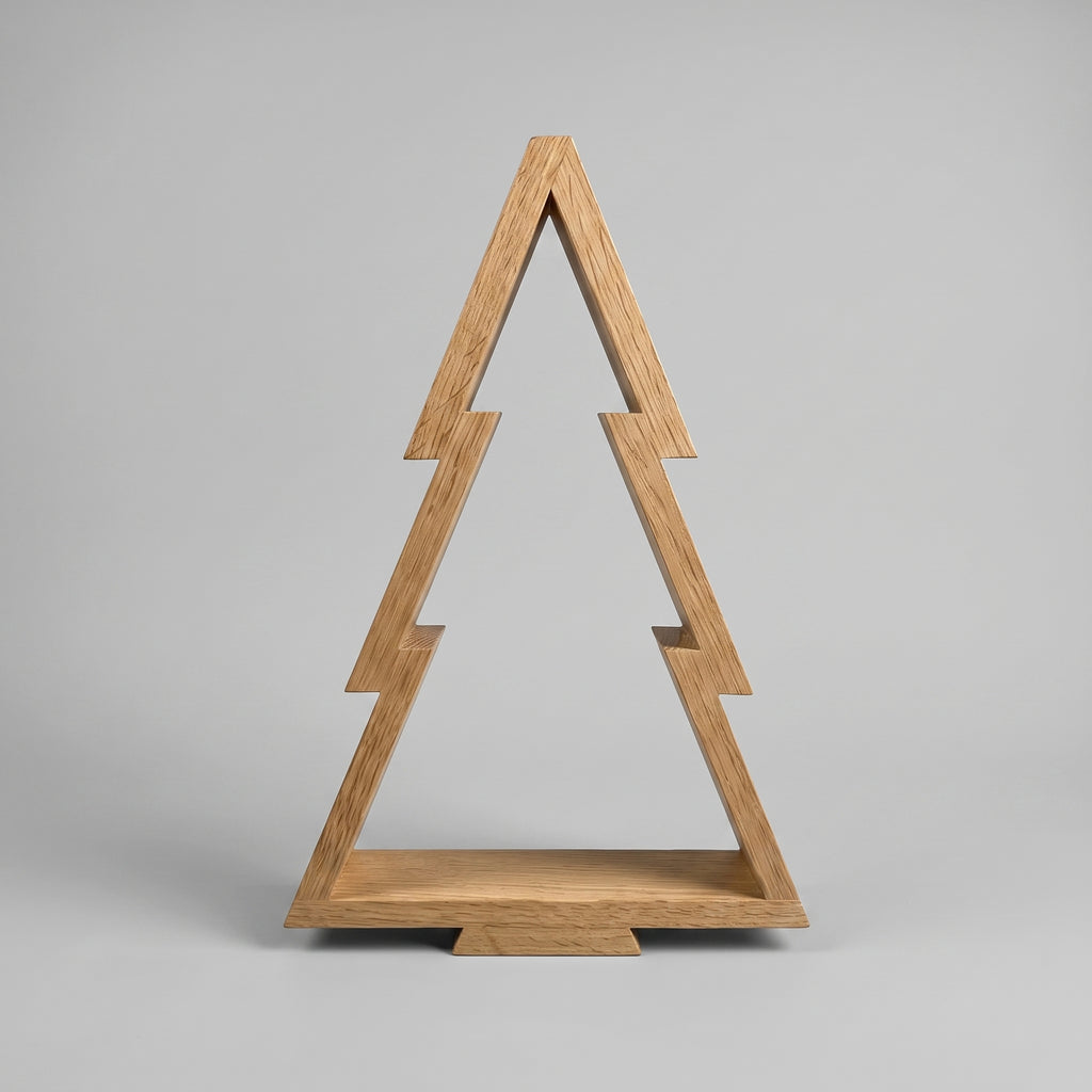 Oak Wooden Christmas Tree Decor