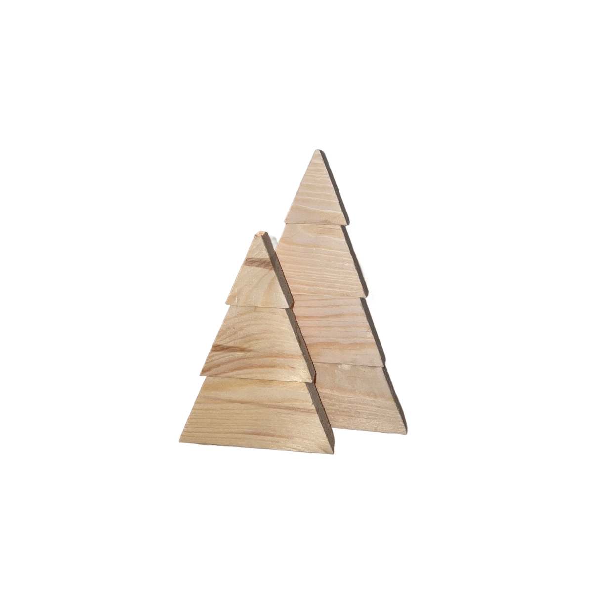 Wooden Christmas Tree Set
