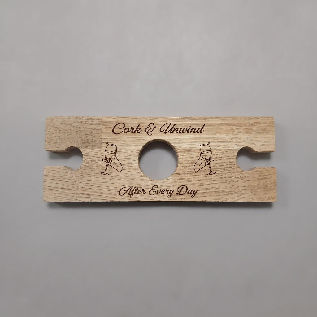 Personalised Wine & Glass Bottle Butler